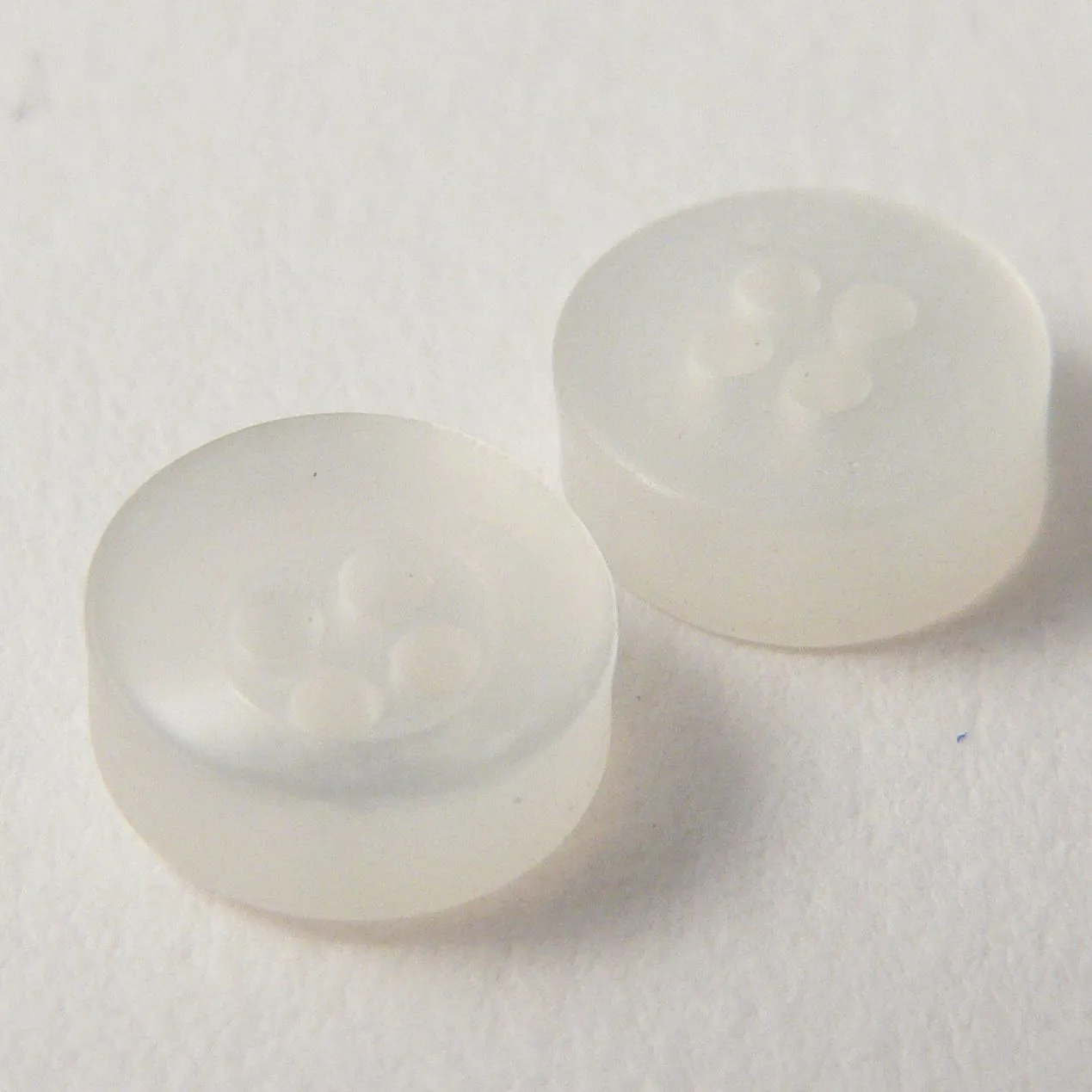 Clear/White Shirt Button