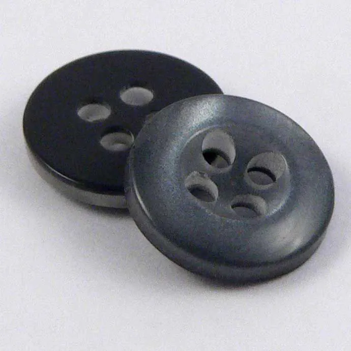 Dark Grey Pearlised Shirt Button