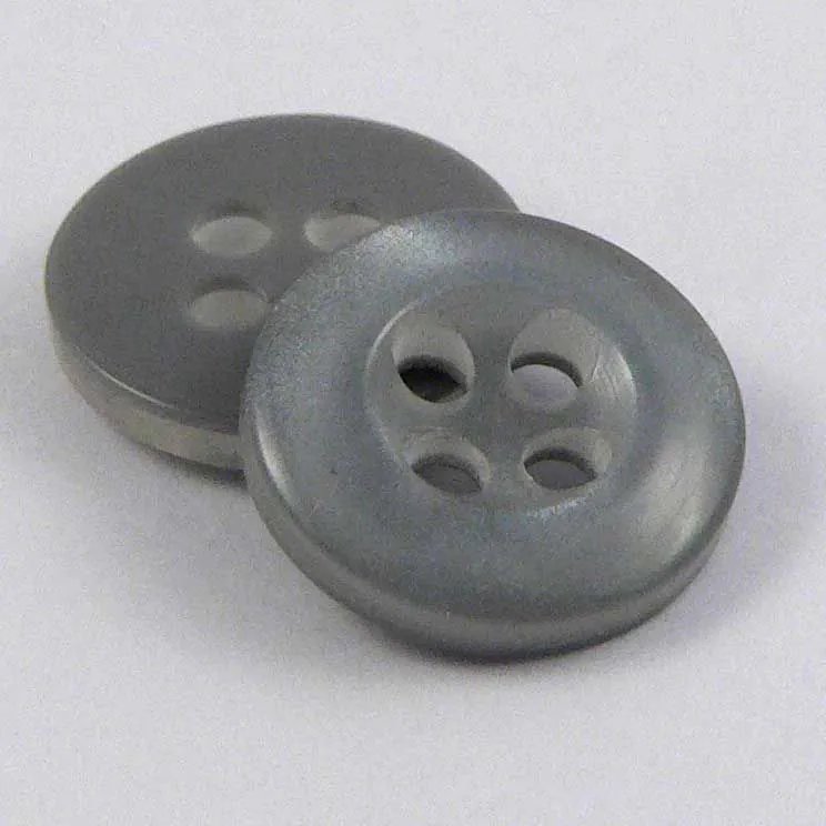 Pale Grey Pearlised Shirt Button