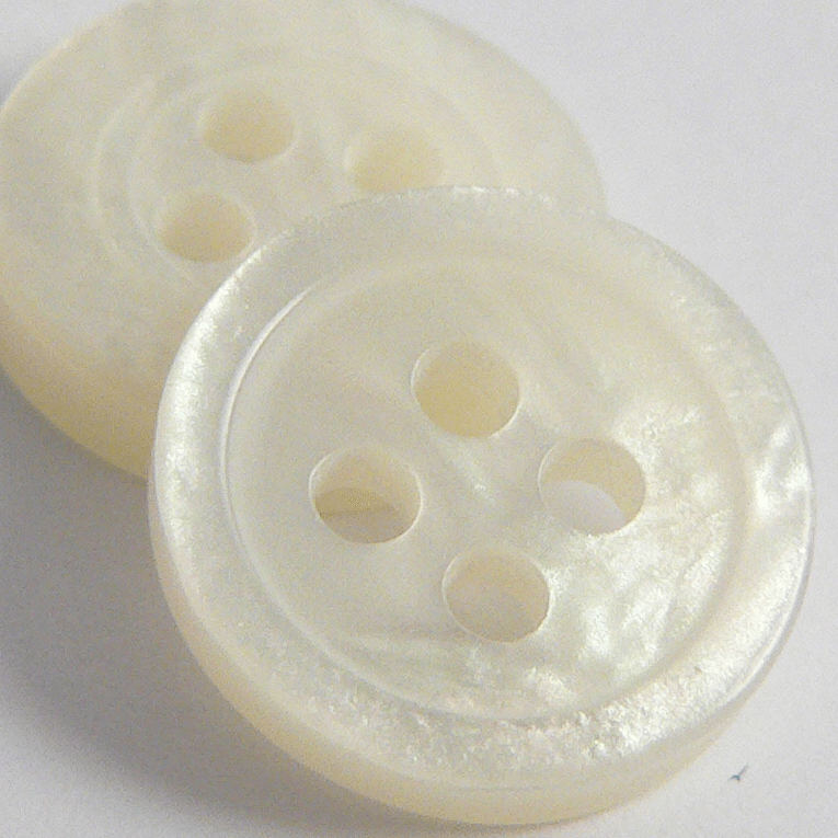 Cream MOP Effect Shirt Button