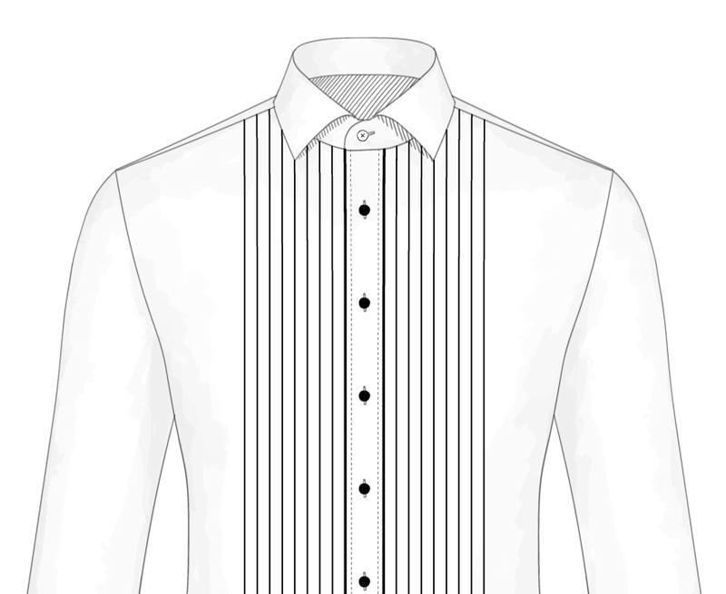 Pleated Tuxedo Front