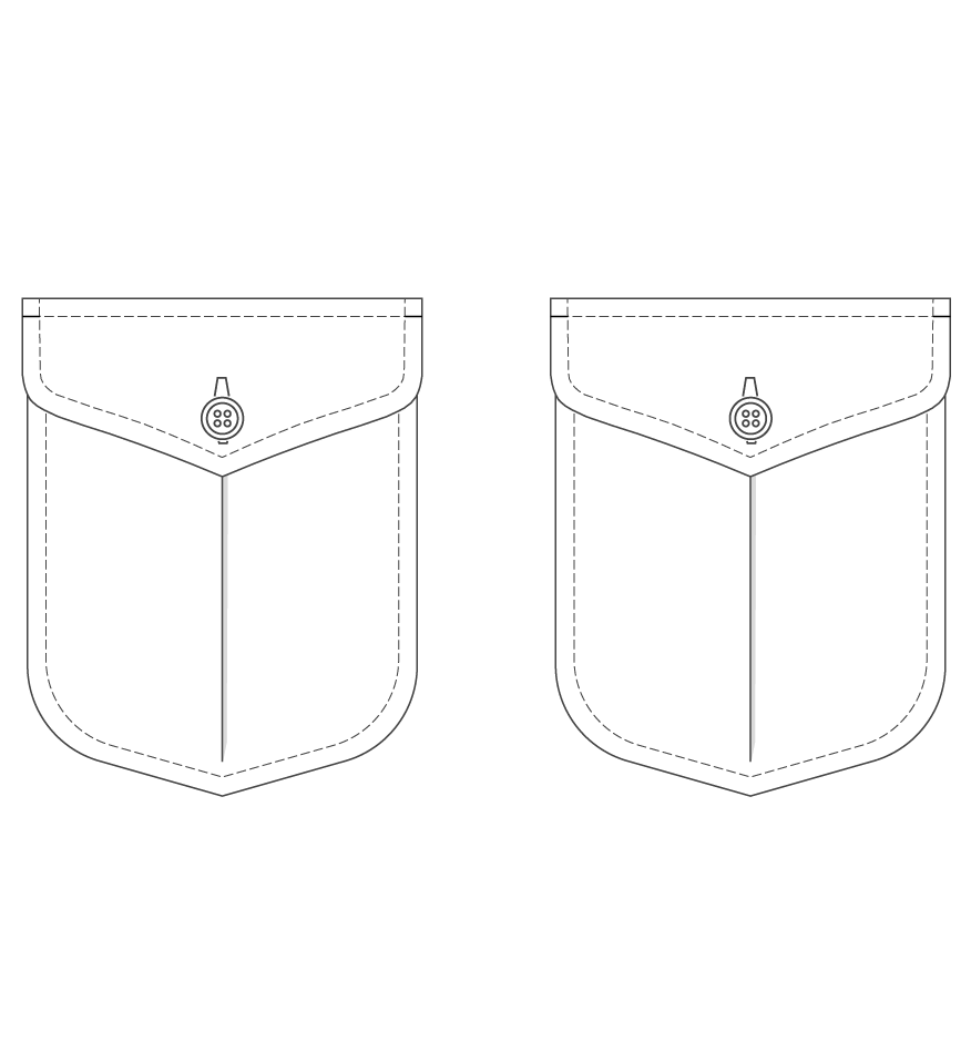 Reverse Pleat Pockets