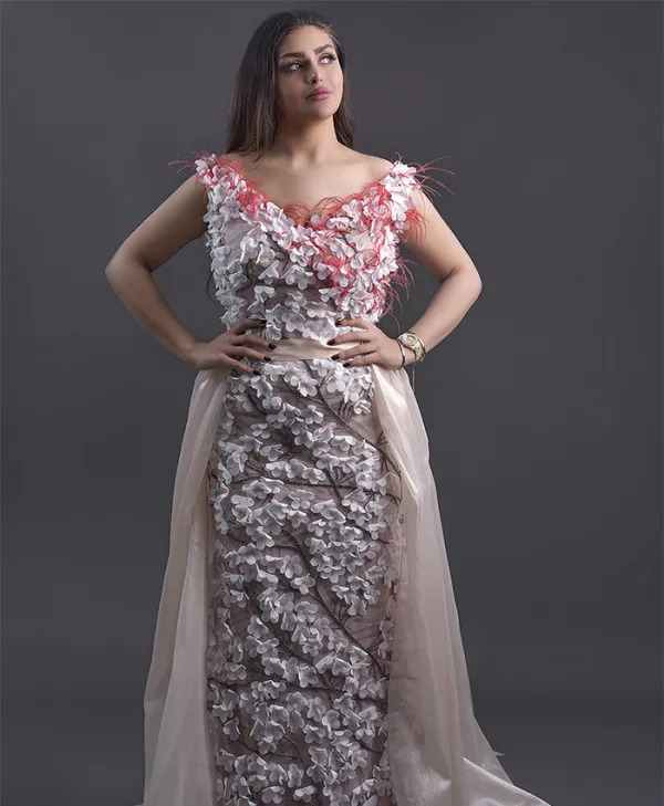 FLORAL BLUSH GOWN
